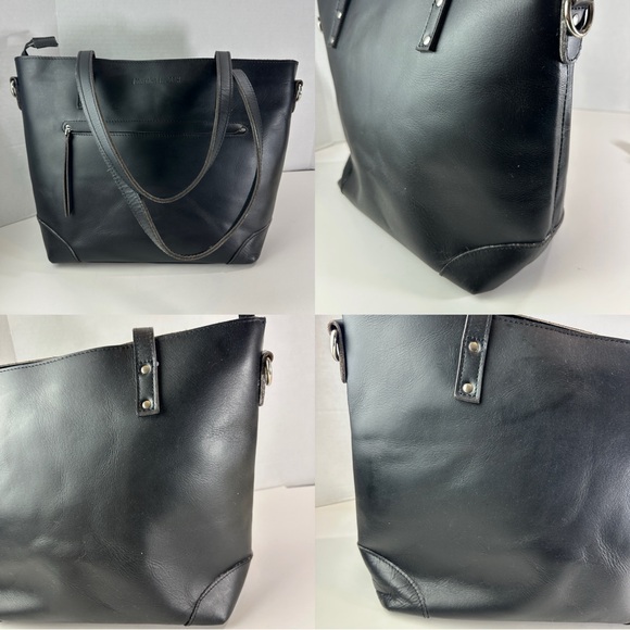 Montana Hudson Eva Leather Zip Tote Shoulder Bag Messenger *NO Crossbody Strap** - Picture 16 of 16